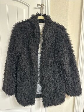 P.J. Salvage Black Shag Teddy Jacket